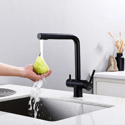 Смеситель для кухни Frap H899 F43899-36 Черный матовый нержавеющая сталь