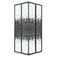 Душевой уголок Niagara Eco 100х100 NG-1010-14QBLACK профиль Черный матовый стекло прозрачное с рисунком