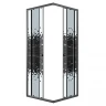 Душевой уголок Niagara Eco 100х100 NG-1010-14QBLACK профиль Черный матовый стекло прозрачное с рисунком