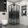 Душевой уголок Niagara Eco 100х100 NG-1010-14QBLACK профиль Черный матовый стекло прозрачное с рисунком