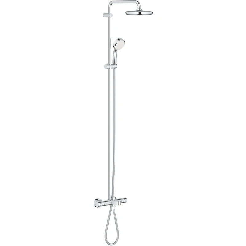 Душевая система Grohe Tempesta Cosmopolitan System 26223001 с термостатом Хром латунь на стену