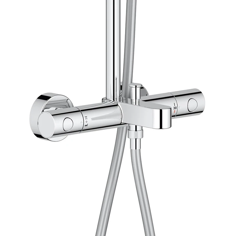Душевая система Grohe Tempesta Cosmopolitan System 26223001 с термостатом Хром латунь на стену
