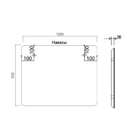 Зеркало Vincea 120 VLM-3MA120-2 с подсветкой c сенсорным выключателем, диммером и антизапотеванием стекло