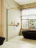 Душевая перегородка Maybah Glass MGD-726-3ш 790x1950 в широком профиле Золото стекло прозрачное