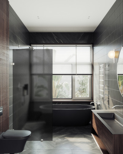 Душевая перегородка Maybah Glass MGD-272-4 890x1950 коннектор стена-стекло Хром глянцевый стекло графитовое матовое