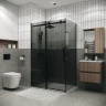 Душевой уголок Grossman Classic 130х70 120.K33.04.1370.21.10 профиль Черный матовый стекло тонированное