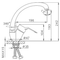Смеситель для кухни Frap H63 F4163-2 Хром латунь