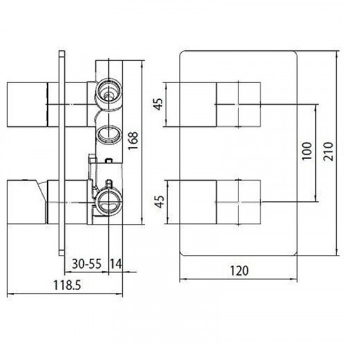 Смеситель для душа Bossini Cube Z00062.073 Черный матовый
