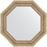 Зеркало Evoform Octagon 68х68 BY 3815 в багетной раме - Серебряный акведук 93 мм стекло