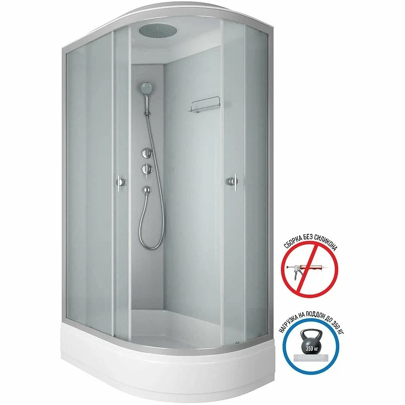 Душевая кабина Niagara Eco 120x80 L E120/80/26L/MT без гидромассажа