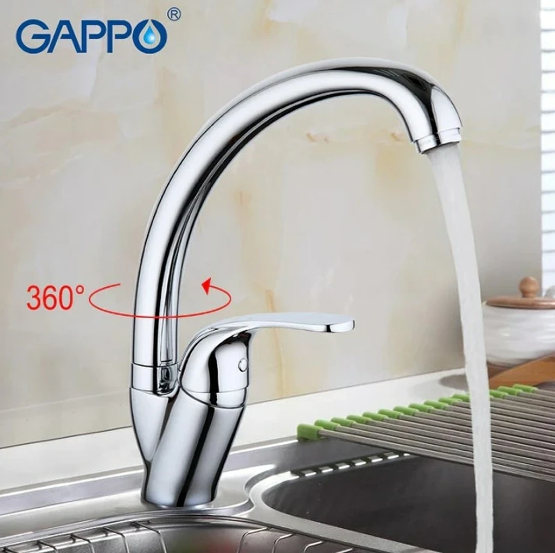 Смеситель для кухни Gappo G35 G4135 Хром латунь