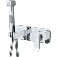 Гигиенический душ со смесителем Lemark Contest LM5819CW Хром Белый латунь