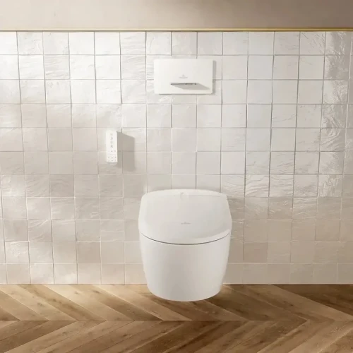 Умный унитаз подвесной Villeroy&amp;Boch Supreo V16EN2R1 цвет Альпийский белый с сиденьем Микролифт