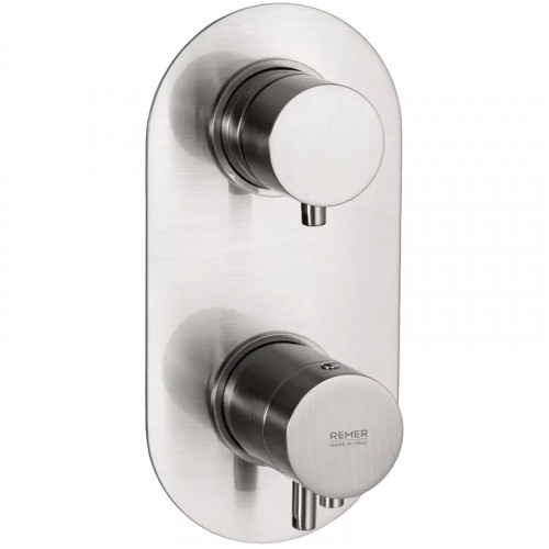 Смеситель для душа Remer Minimal Thermo NT92KBXV с термостатом Сталь латунь встраиваемый