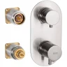 Смеситель для душа Remer Minimal Thermo NT92KBXV с термостатом Сталь латунь встраиваемый