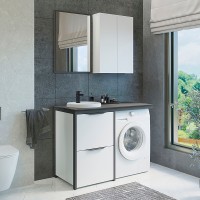 Зеркало Comforty Лозанна 55 00-00009575 Серый матовый МДФ / ЛДСП, стекло