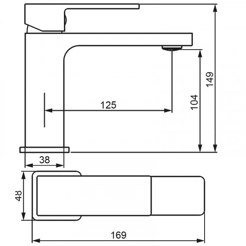 Смеситель для раковины Damixa Gala 530210300 Черный матовый латунь