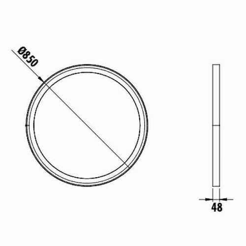 Зеркало Creavit Patara 85 PT4085.02.MBY с подсветкой Белое МДФ / ЛДСП, стекло