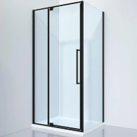 Душевой уголок Black&White Stellar Wind S818 BC 100x80 8181000 профиль Черный матовый стекло прозрачное