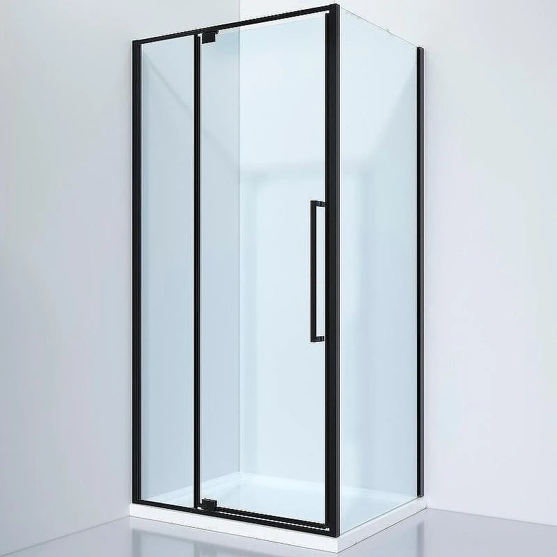 Душевой уголок Black&White Stellar Wind S818 BC 100x80 8181000 профиль Черный матовый стекло прозрачное