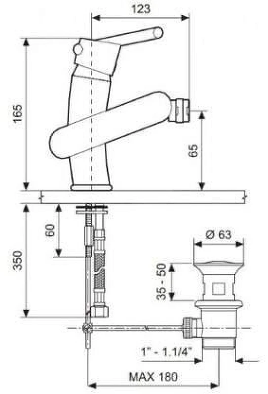 Смеситель для биде Emmevi Twist 6604 цвет Хром