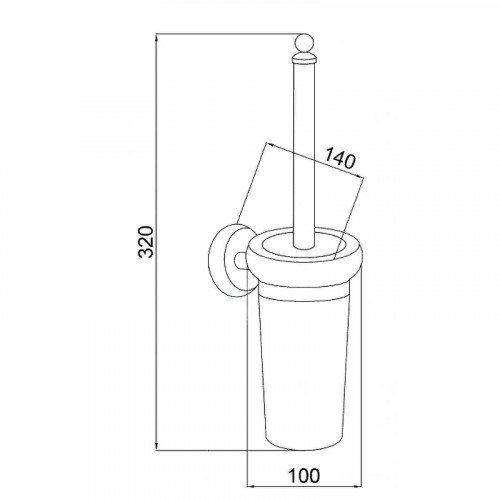 Ершик для унитаза Boheme Vogue Nero 10194 Хром