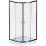 Душевой уголок AM.PM X-Joy Twin Slide 80х80 W88E-205-080BT64 профиль Черный матовый стекло прозрачное