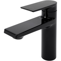 Смеситель для раковины WasserKRAFT Glan 6603 Черный глянцевый латунь однорычажный