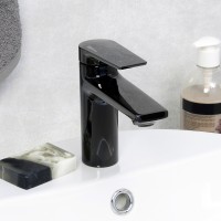 Смеситель для раковины WasserKRAFT Glan 6603 Черный глянцевый латунь однорычажный