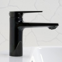 Смеситель для раковины WasserKRAFT Glan 6603 Черный глянцевый латунь однорычажный