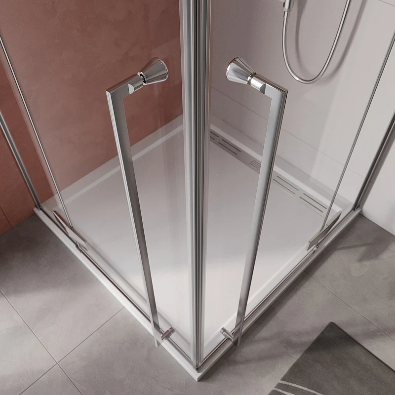 Душевой уголок Cezares Liner 120x90 L LINER-AH-2-120/90-C-Cr-L профиль Хром стекло прозрачное