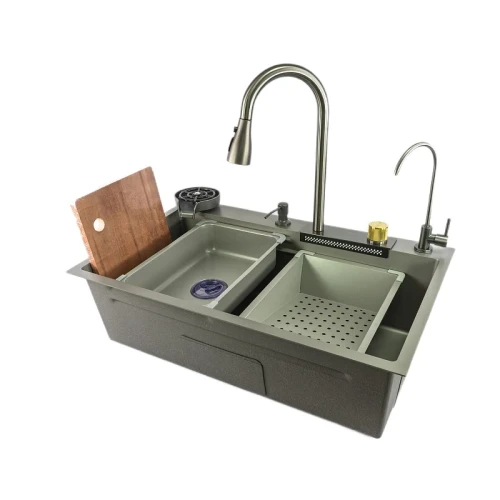 Кухонная мойка Fmark 75 FSC003T многофункциональная цвет Серый
