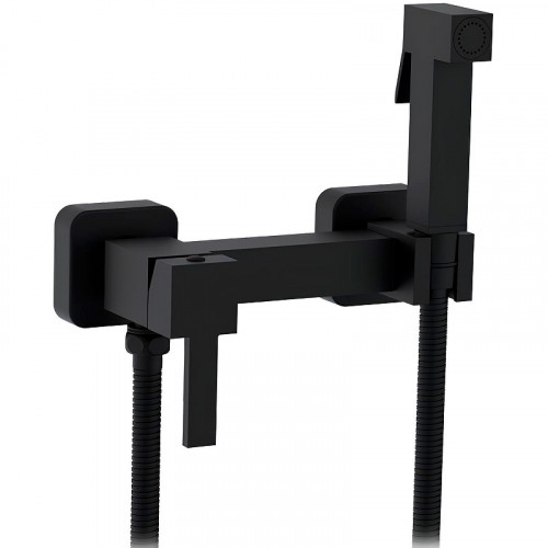 Гигиенический душ со смесителем CeramaLux DBS/001 Черный матовый латунь на стену