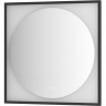 Зеркало Defesto Eclipce 80х80 DF 2233S с подсветкой 18W-3000К/в багетной раме/Сенсорный выключатель/Теплый белый свет/Черная рама