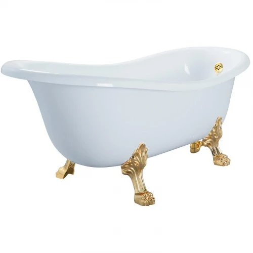 Ванна из искусственного камня Migliore Milady 185x82 26919 ножки Leone Standart Золото