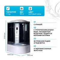 Душевая кабина River Dunay 120x90 ТН L 10000003134 с поддоном