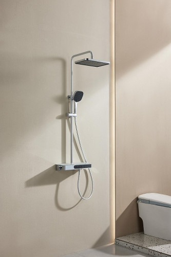 Душевая система Arrow AMG13SH870CP с термостатом цвет Хром