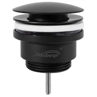 Донный клапан Hansberge H107BL click-clack цвет Черный матовый