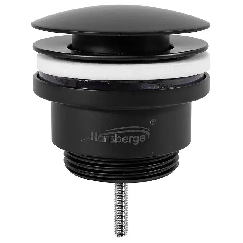 Донный клапан Hansberge H107BL click-clack цвет Черный матовый