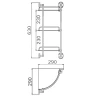Стеклянная полка Frap F19 F1907-3 угловая Хром