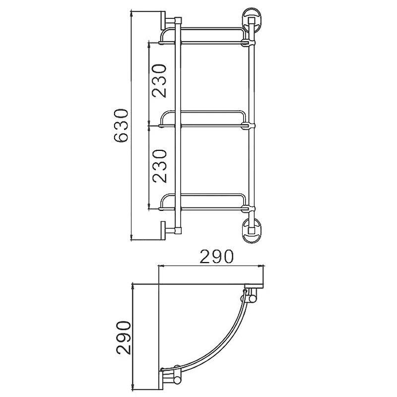Стеклянная полка Frap F19 F1907-3 угловая Хром