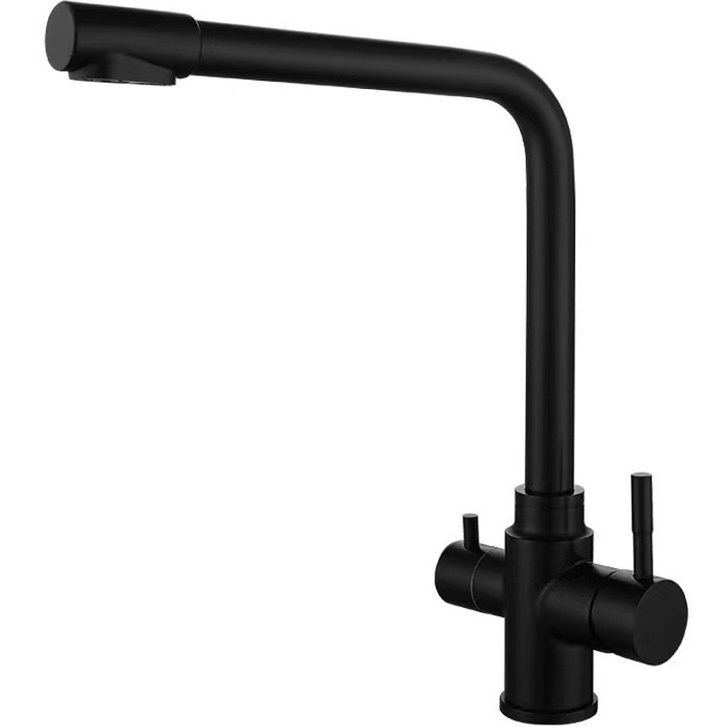 Смеситель для кухни Orange Boni M15-008b Черный матовый нержавеющая сталь