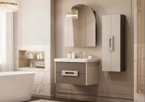 Шкаф пенал Aquaton Ар-Деко 40 1A284703DD6E0 подвесной Кашемир МДФ / ЛДСП