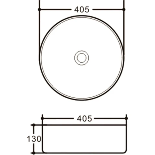 Раковина-чаша Vincea 40 VBS-316MB Черная матовая фарфор накладная