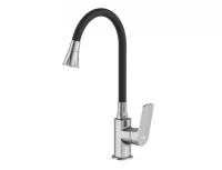 Смеситель для кухни Frap F4486-9 цвет Оружейная сталь Черный