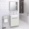 Зеркальный шкаф Runo Эко 52 00-00004675 цвет Серый