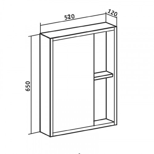 Зеркальный шкаф Runo Эко 52 00-00004675 цвет Серый