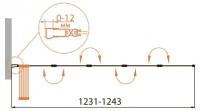 Шторка на ванну Cezares Relax 120 RELAX-V-5-120/140-C-Bi профиль Серый стекло прозрачное