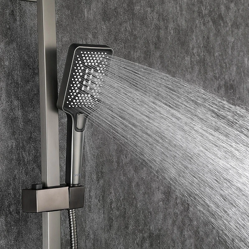 Душевая система Gappo G2407-9 цвет Оружейная сталь