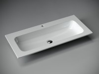 Раковина Ceramicanova Grace 100 CN7013 Белая фарфор полувстраиваемая